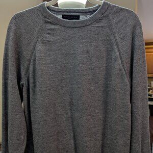 Banana Republic Men's Pullover Sweater, Sz M, Gray, 100% Cotton, Long Sleeve